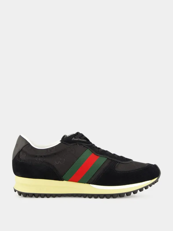 Re-Motion Trainers in Black GG Canvas made by Gucci