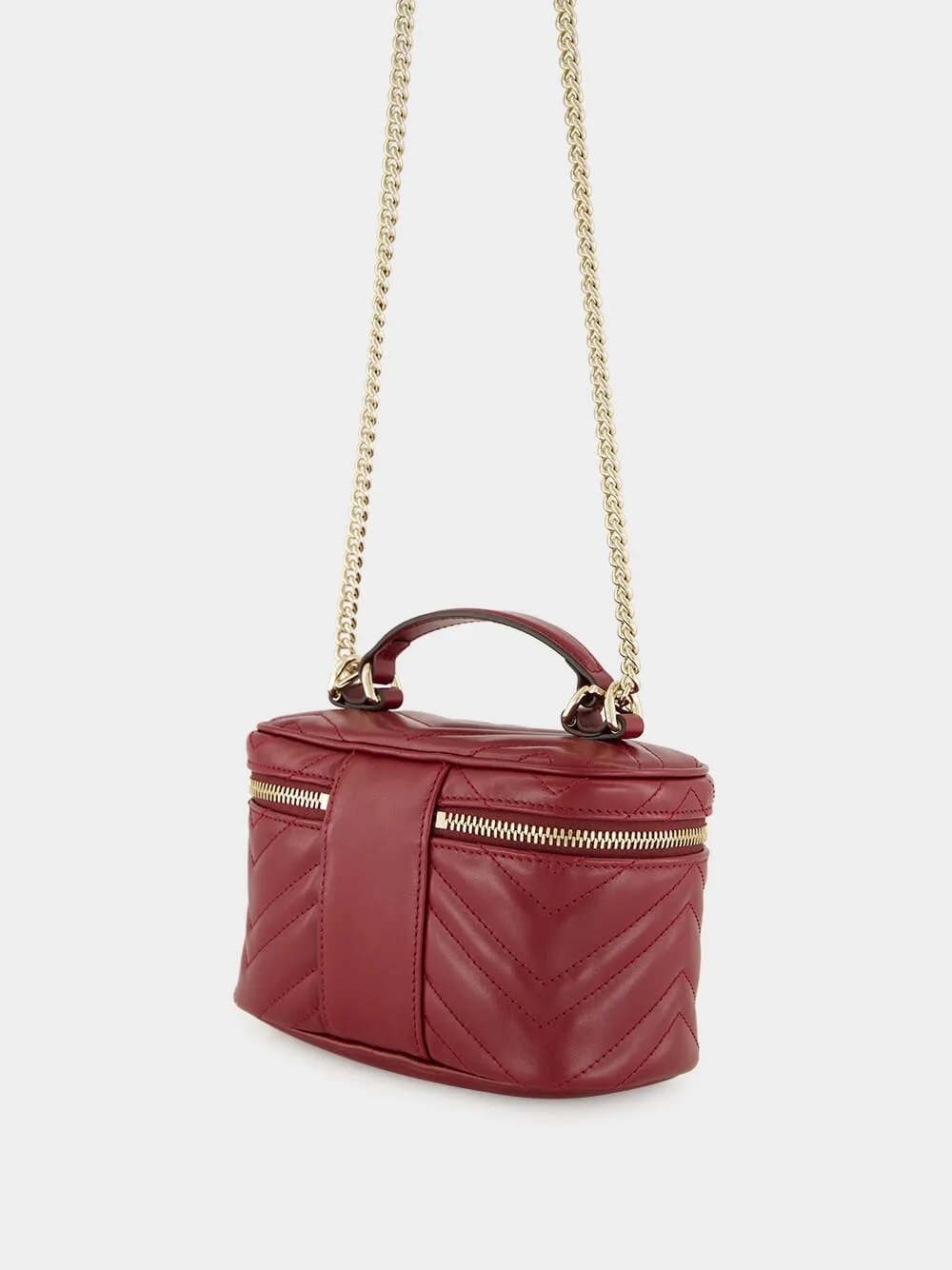 GG Marmont Mini Vanity Bag in Rosso Ancora Red sold by Fashion Clinic product image thumbnail 5