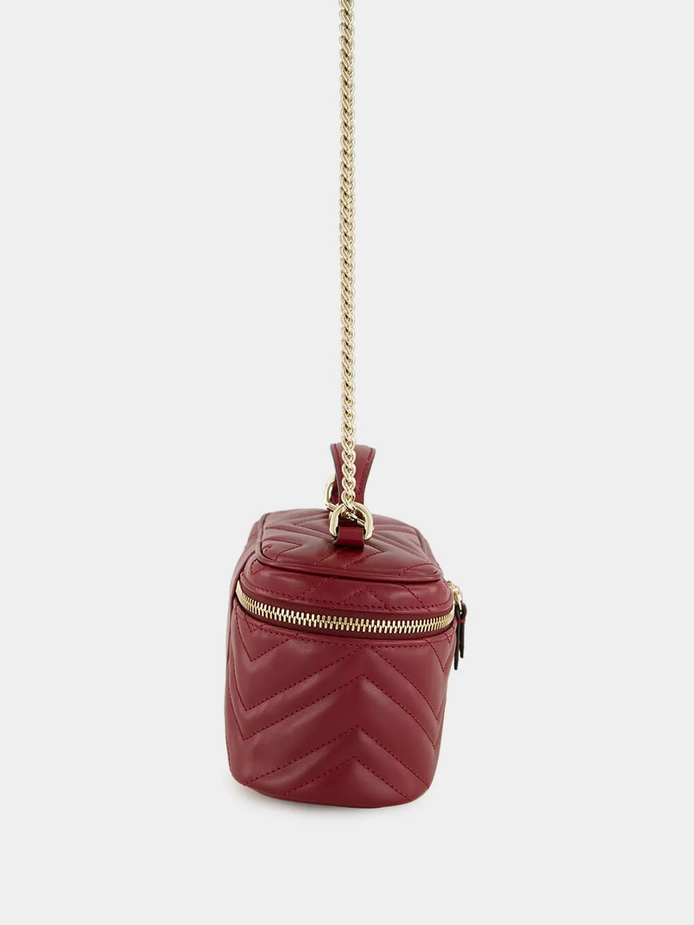 GG Marmont Mini Vanity Bag in Rosso Ancora Red sold by Fashion Clinic product image thumbnail 4