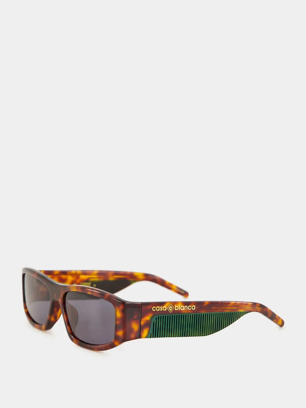 Tortoiseshell Rectangular Comb Sunglasses sold by Fashion Clinic product image thumbnail 3