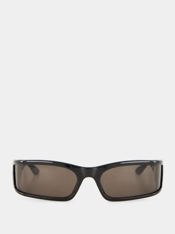 Sunset Rectangle Sunglasses in Black sold by Fashion Clinic
