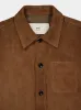 Hazelnut Brown Suede Buttoned Ami De Coeur Jacket sold by Fashion Clinic
