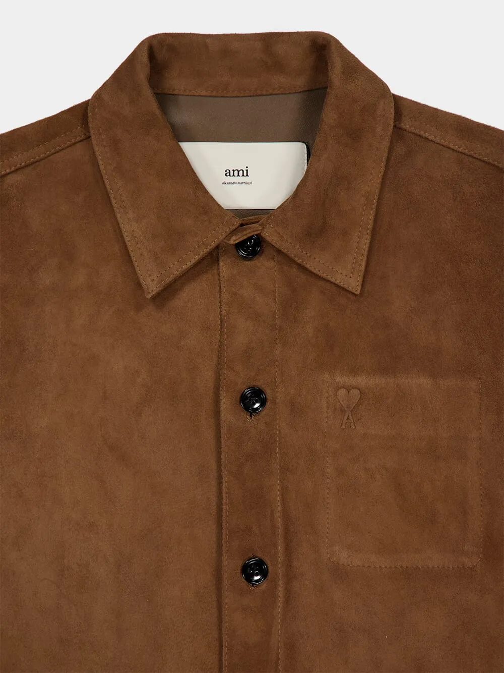 Hazelnut Brown Suede Buttoned Ami De Coeur Jacket sold by Fashion Clinic product image thumbnail 5