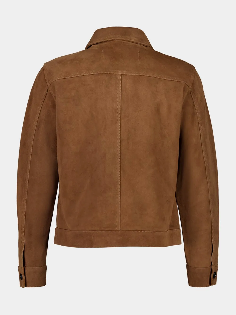 Hazelnut Brown Suede Buttoned Ami De Coeur Jacket sold by Fashion Clinic product image thumbnail 3