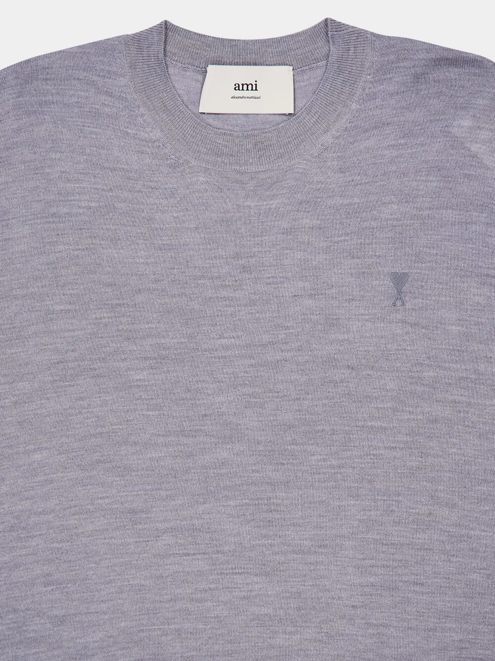 Heather Grey Ami de Coeur Crewneck Sweater sold by Fashion Clinic product image thumbnail 3