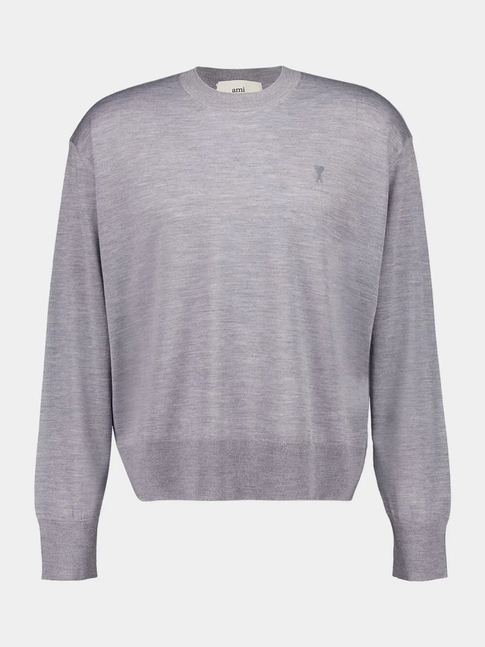 Heather Grey Ami de Coeur Crewneck Sweater sold by Fashion Clinic