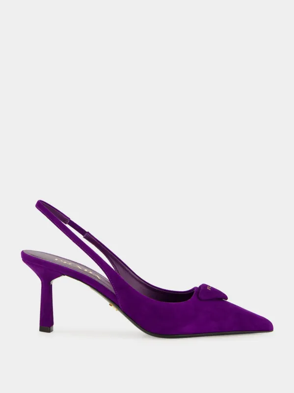Purple Suede Slingback Pumps sold by Fashion Clinic