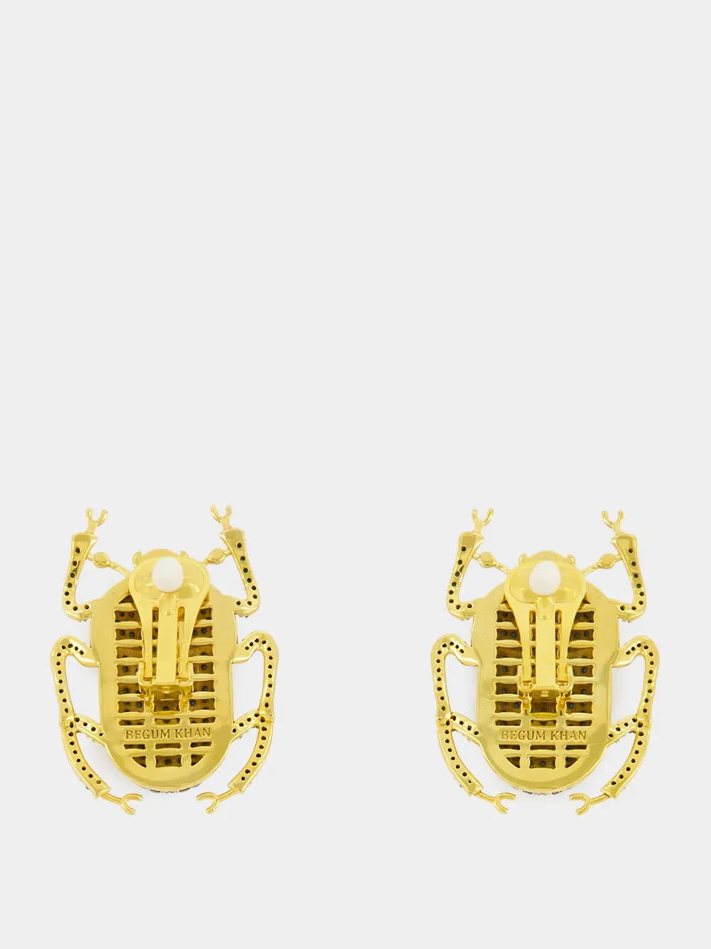 Gold-Plated Pharaoh Earrings in Turquoise Blue sold by Fashion Clinic product image thumbnail 2