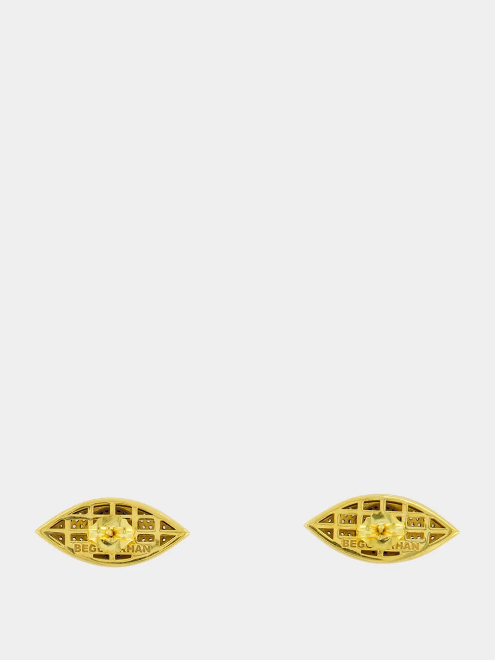 Gold-Plated Nazar Mini Earrings in Navy Blue sold by Fashion Clinic product image thumbnail 3