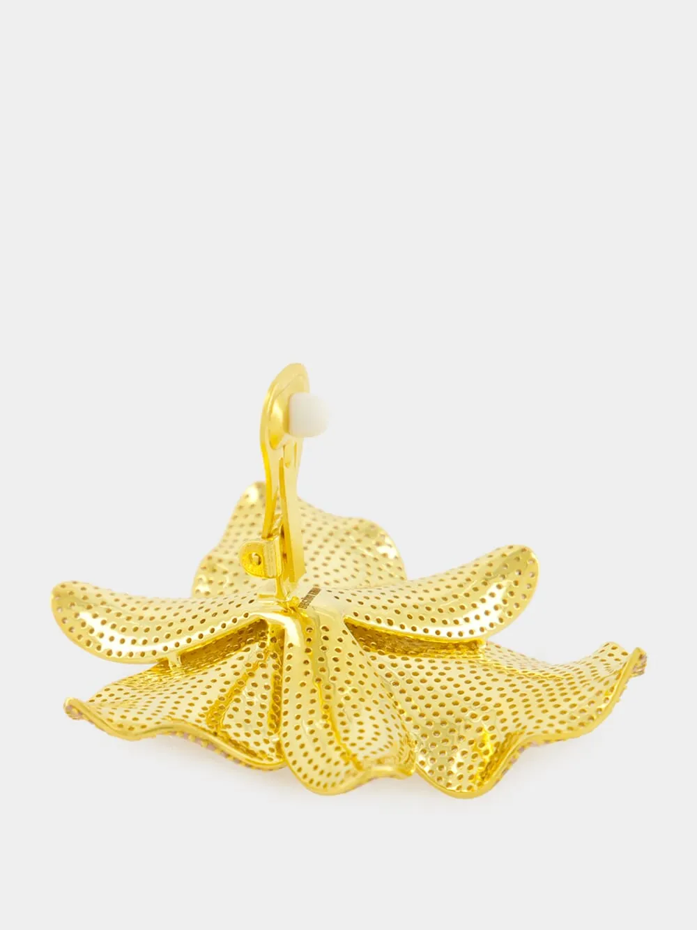 Gold-Plated Singapore Orchids Earrings in Pink sold by Fashion Clinic product image thumbnail 3