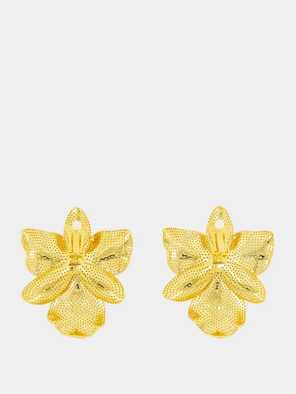 Gold-Plated Singapore Orchids Earrings in Pink sold by Fashion Clinic product image thumbnail 2