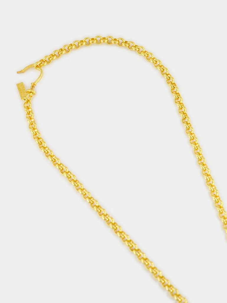 Gold-Plated Mega Magic Necklace in Burgundy sold by Fashion Clinic product image thumbnail 4