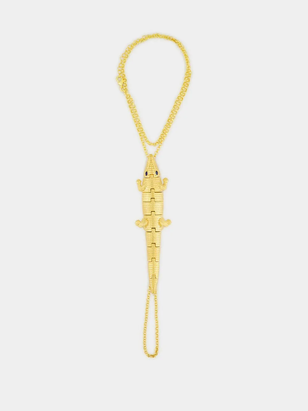 Gold-Plated Croco Hand Bracelet sold by Fashion Clinic product image thumbnail 2