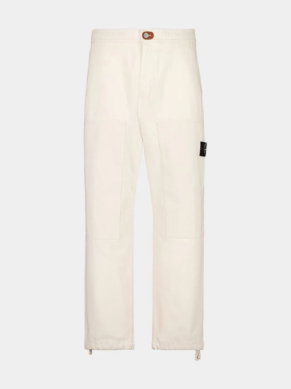 Ivory Recycled Cotton Gabardine Trousers sold by Fashion Clinic product image thumbnail 2