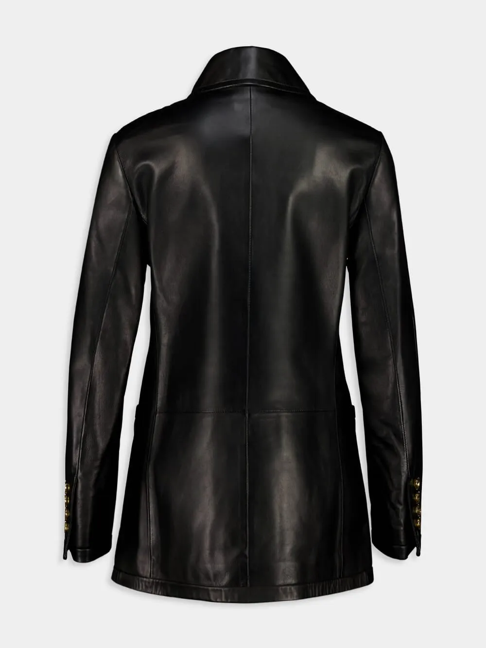 Black Lambskin Leni Coat sold by Fashion Clinic product image thumbnail 4