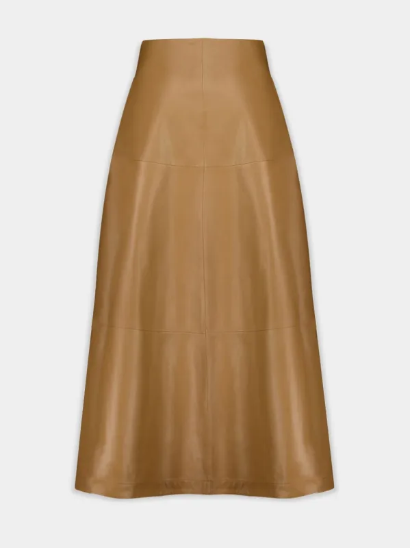 Saddle Leather Varda Skirt sold by Fashion Clinic