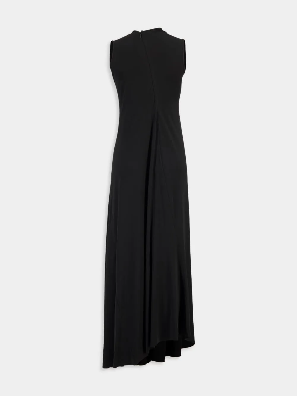 Black Sleeveless Draped Maxi Dress sold by Fashion Clinic product image thumbnail 2