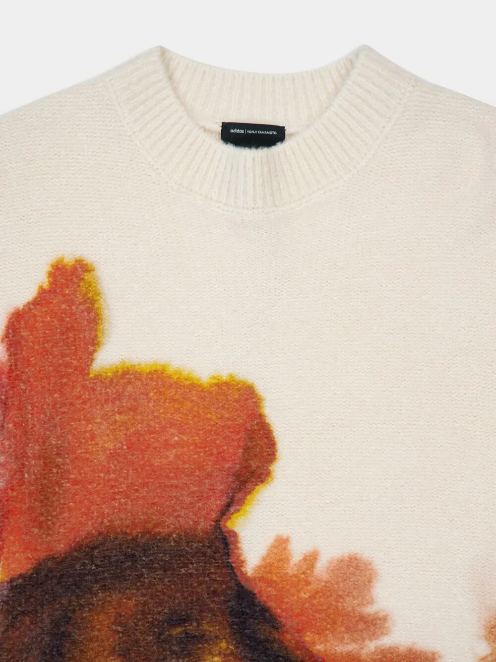 Core White AOP Knit Crew Sweater sold by Fashion Clinic product image thumbnail 5