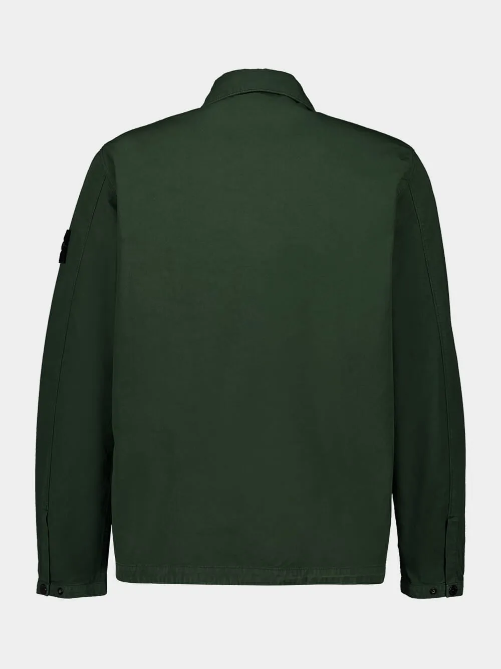 Juniper Green Canvas Cotton Overshirt sold by Fashion Clinic product image thumbnail 2
