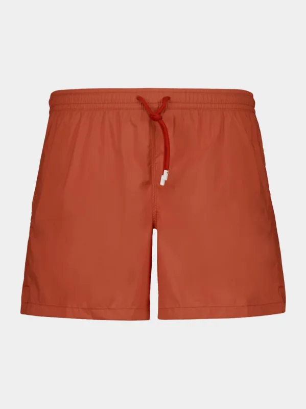 Dark Orange Madeira Swim Shorts sold by Fashion Clinic