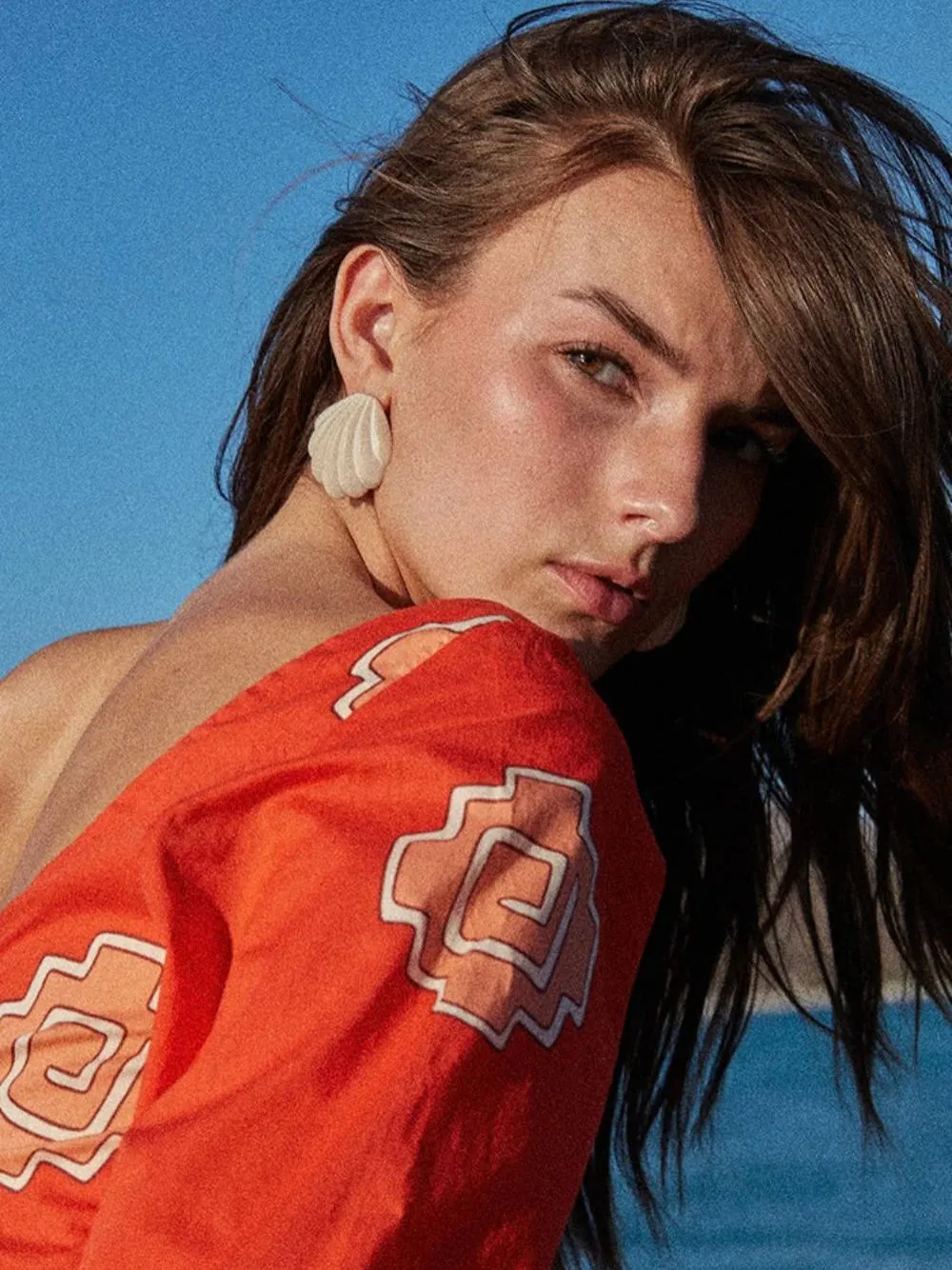 Antique Ecru Shell Earrings sold by Fashion Clinic