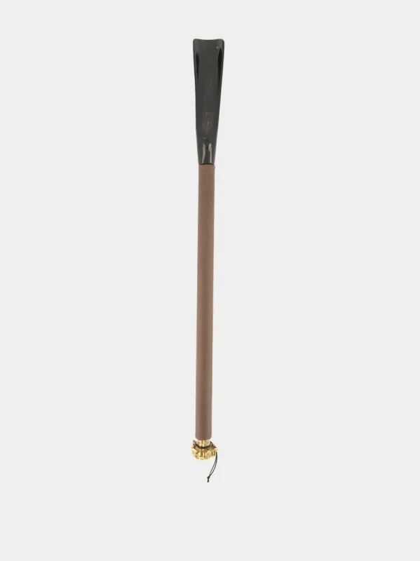 Large Leather Shoehorn with Deer Pommel sold by Fashion Clinic