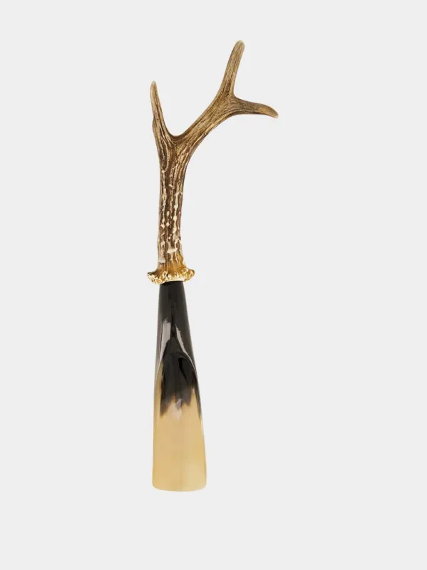 Small Roe Deer Antler and Zebu Horn Shoehorn sold by Fashion Clinic