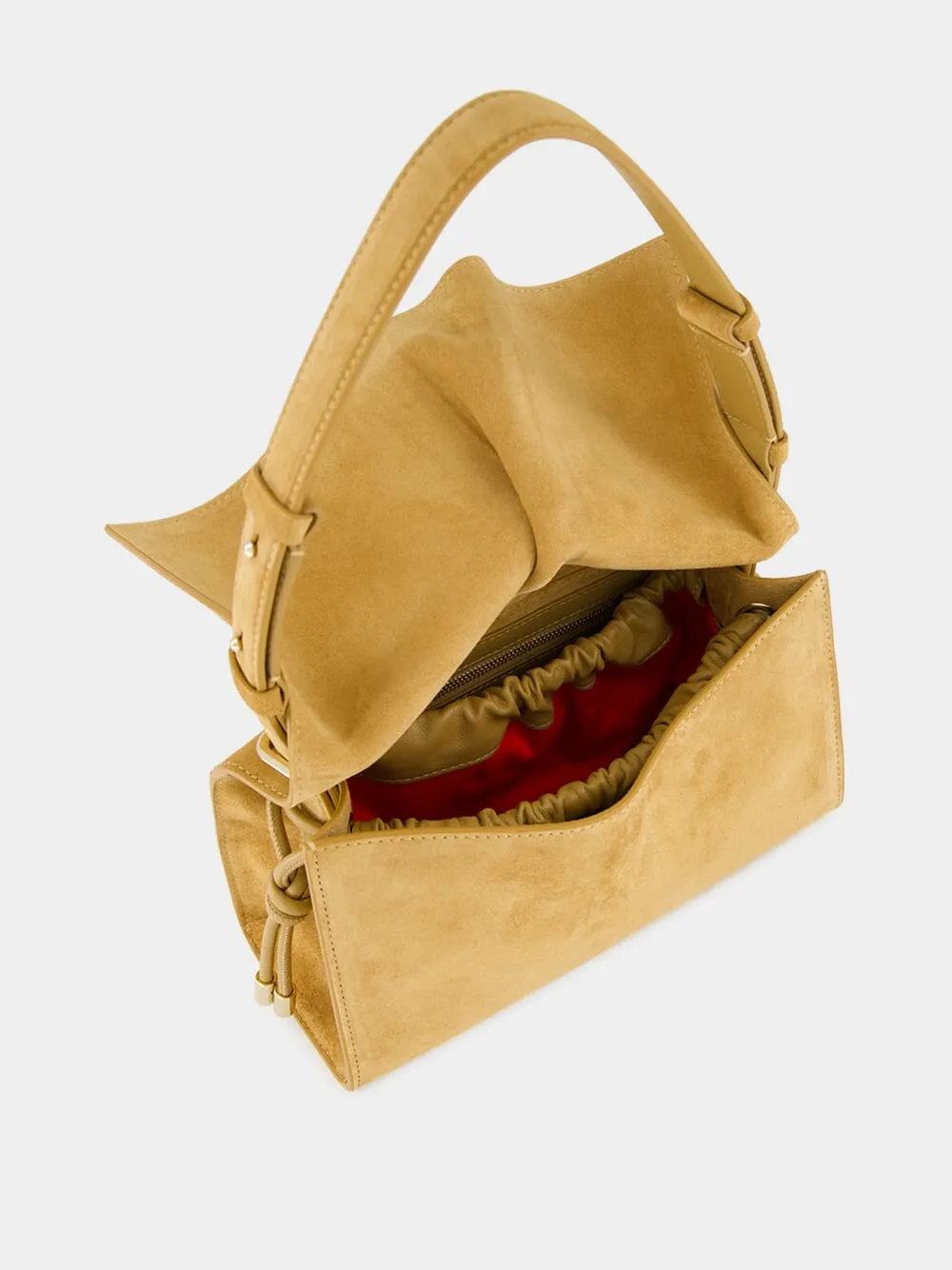 Baggy Small Cosme Suede Shoulder Bag sold by Fashion Clinic product image thumbnail 5