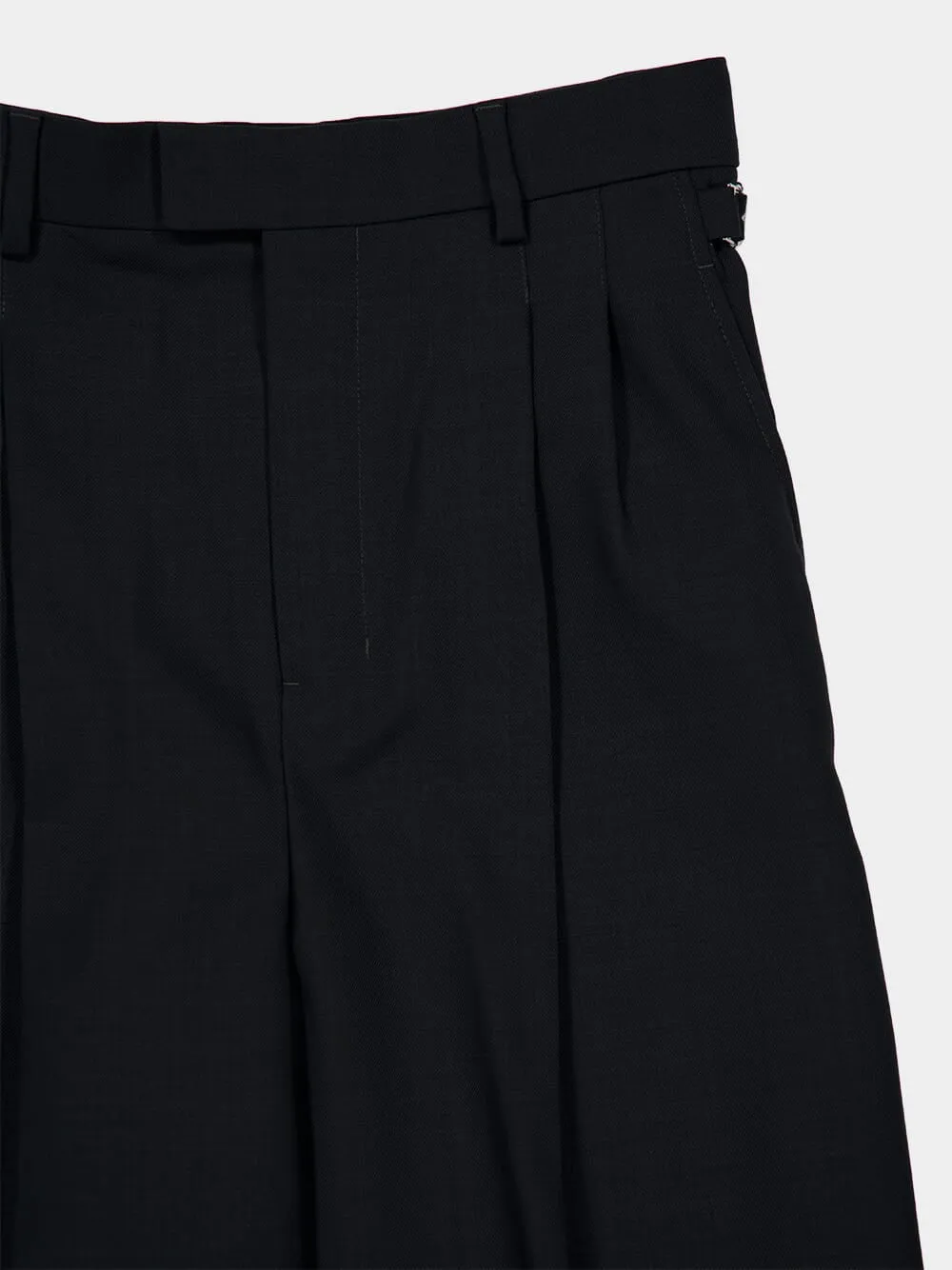 Anthracite Wool High-Waist Wide Trousers sold by Fashion Clinic product image thumbnail 5