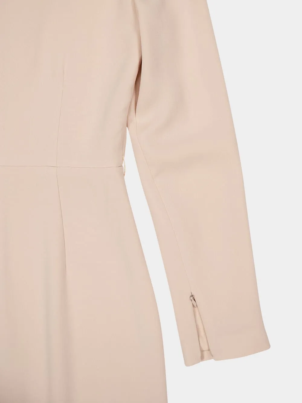 Dark Cream Twisted Drape Pearl-Trim Dress sold by Fashion Clinic product image thumbnail 5