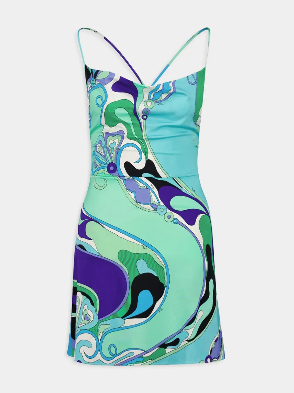 Iride Print Silk Mini Dress with Straps sold by Fashion Clinic