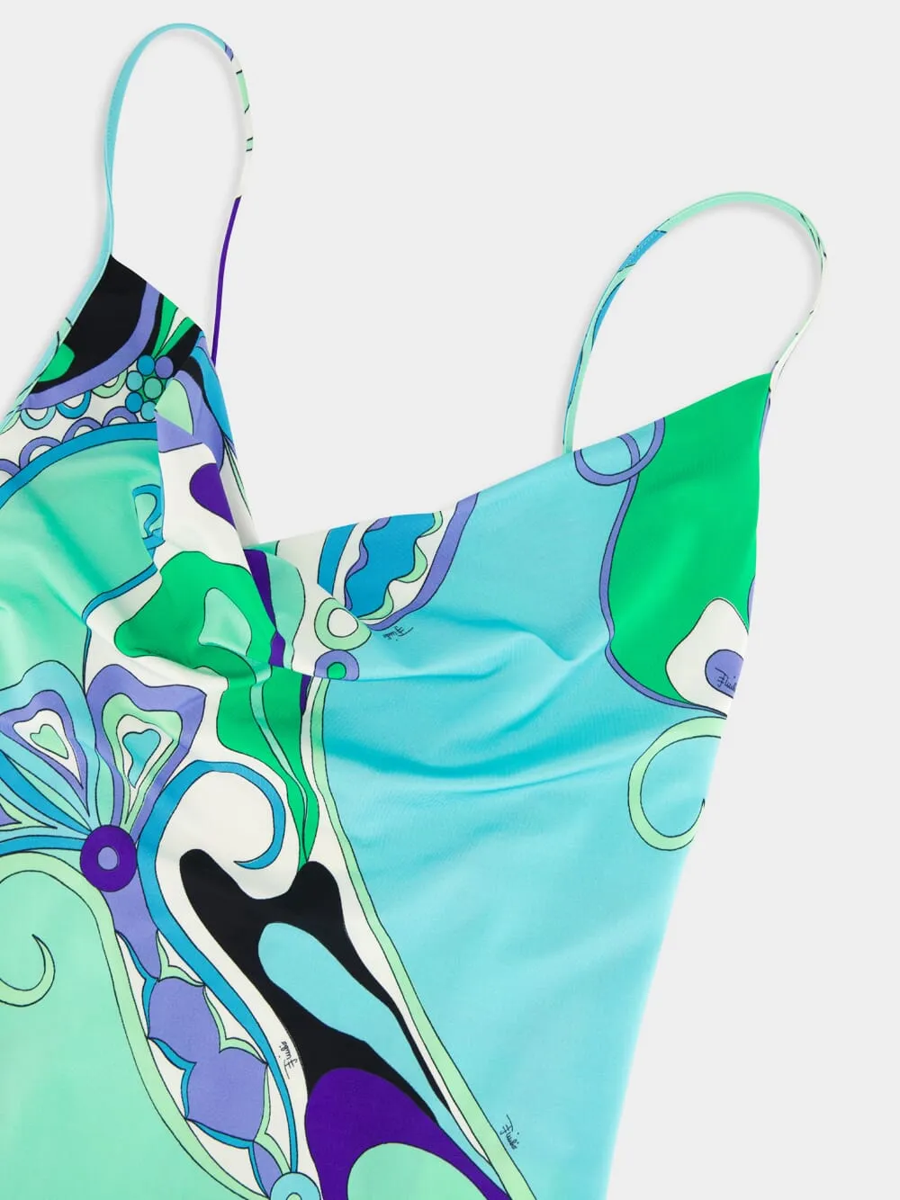 Iride Print Silk Mini Dress with Straps sold by Fashion Clinic product image thumbnail 3