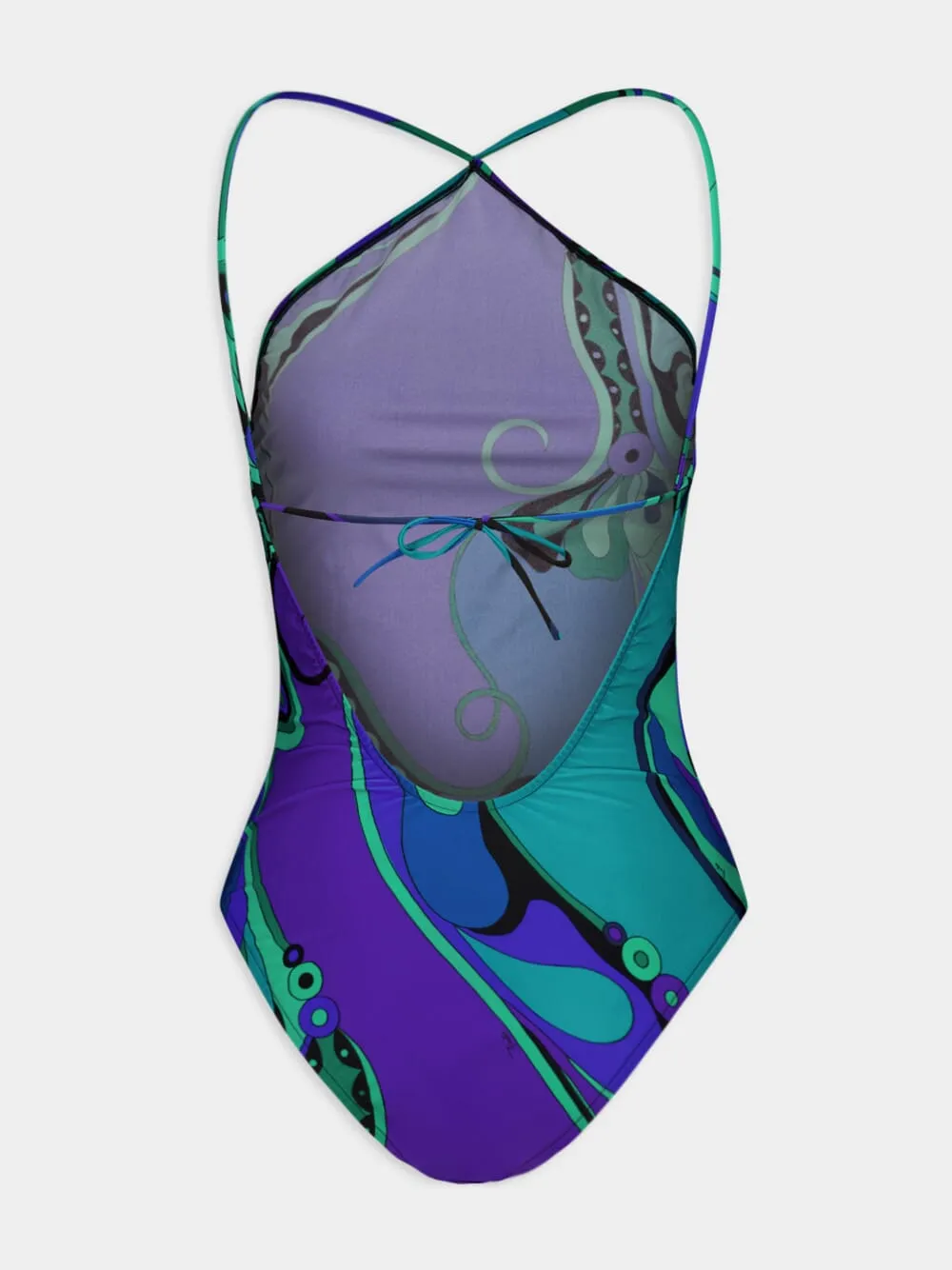 Emerald Print Scoop Neck Low-Back Swimsuit sold by Fashion Clinic product image thumbnail 2