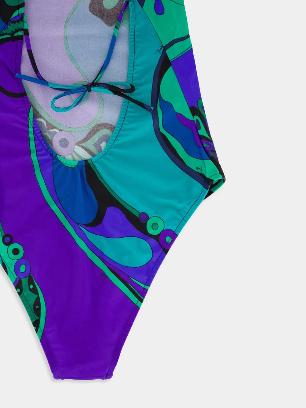 Emerald Print Scoop Neck Low-Back Swimsuit sold by Fashion Clinic product image thumbnail 4