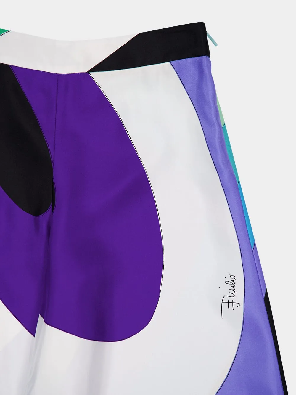 Iride Print Silk Wide-Leg Trousers sold by Fashion Clinic product image thumbnail 5