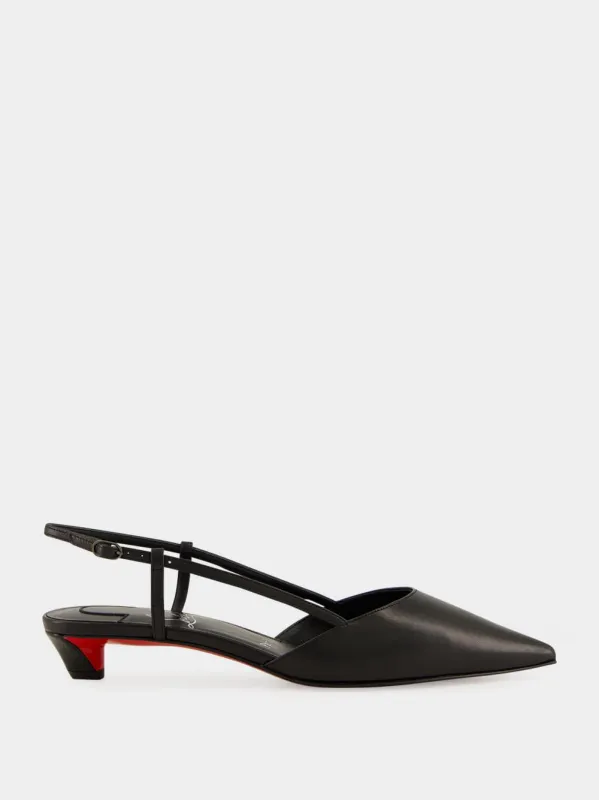 Miss Z Slingina 25 mm Black Slingbacks sold by Fashion Clinic