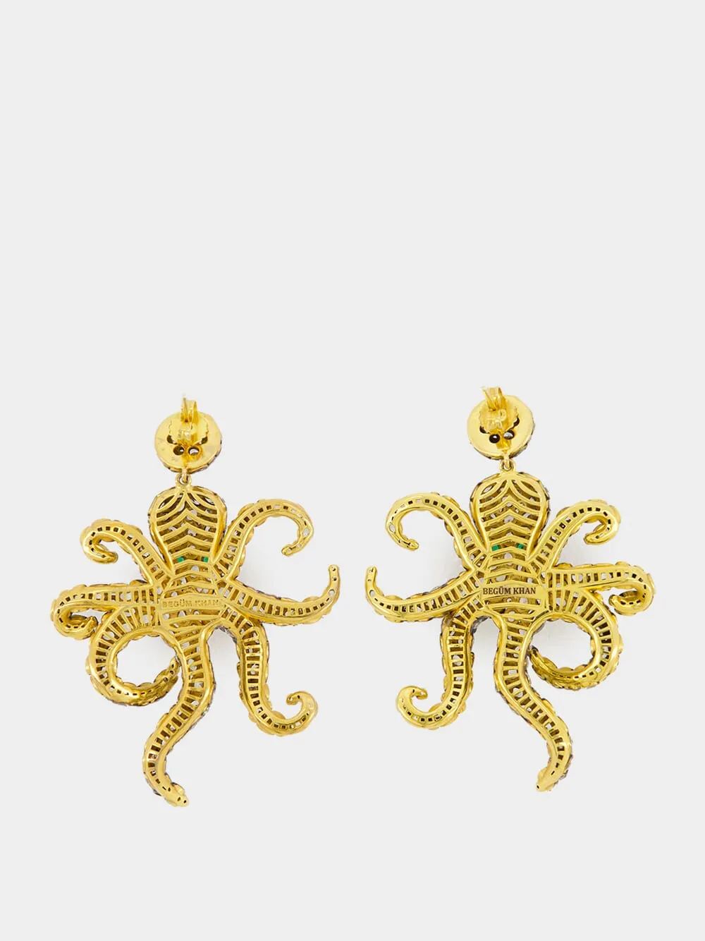 Gold-Plated Octopussy Earrings sold by Fashion Clinic product image thumbnail 2