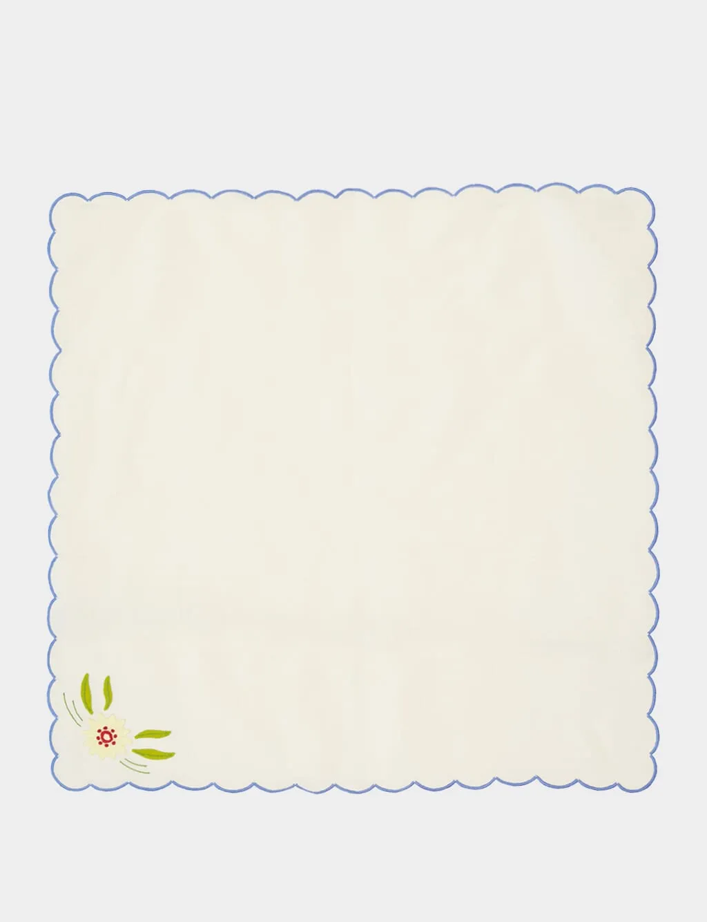 Hand-Embroidered Machico Ecru Linen with Multicoloured Embroidery Napkin sold by Fashion Clinic product image thumbnail 2