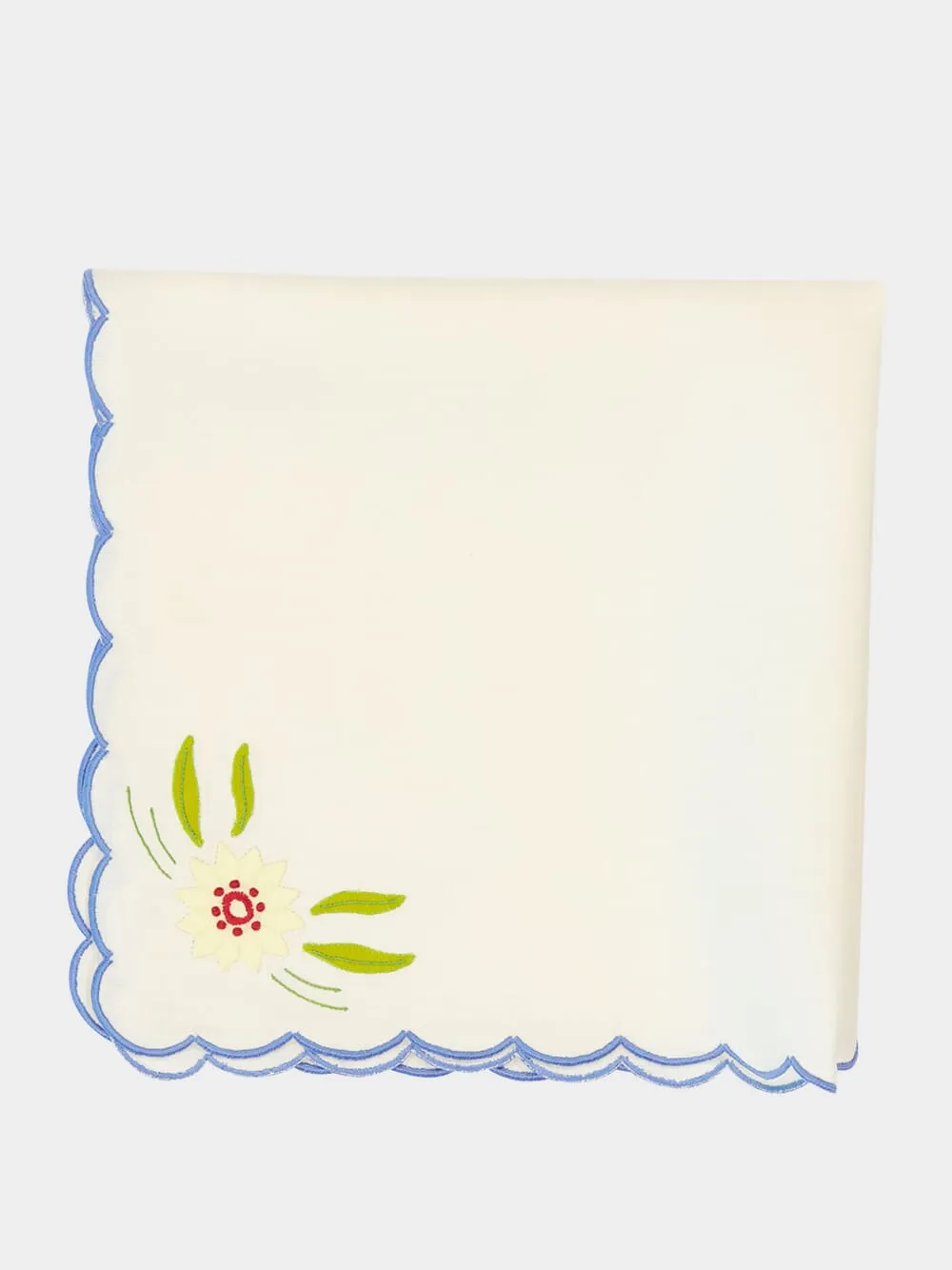 Hand-Embroidered Machico Ecru Linen with Multicoloured Embroidery Napkin sold by Fashion Clinic product image thumbnail 3