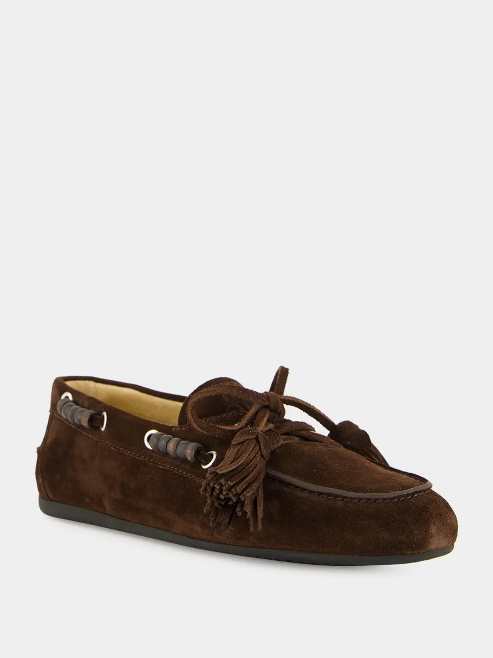 Brown Suede Tassel Loafers sold by Fashion Clinic product image thumbnail 2