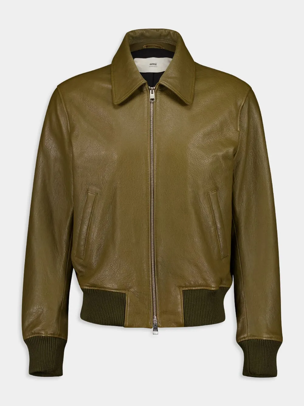 Bronze Leather Bomber Jacket sold by Fashion Clinic