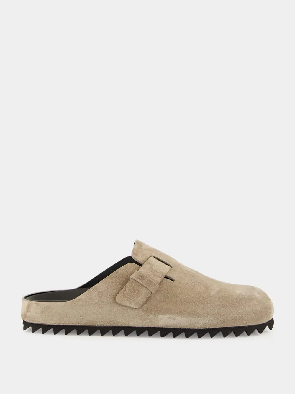 Grey Suede Agorà 012 Mule Sandals sold by Fashion Clinic