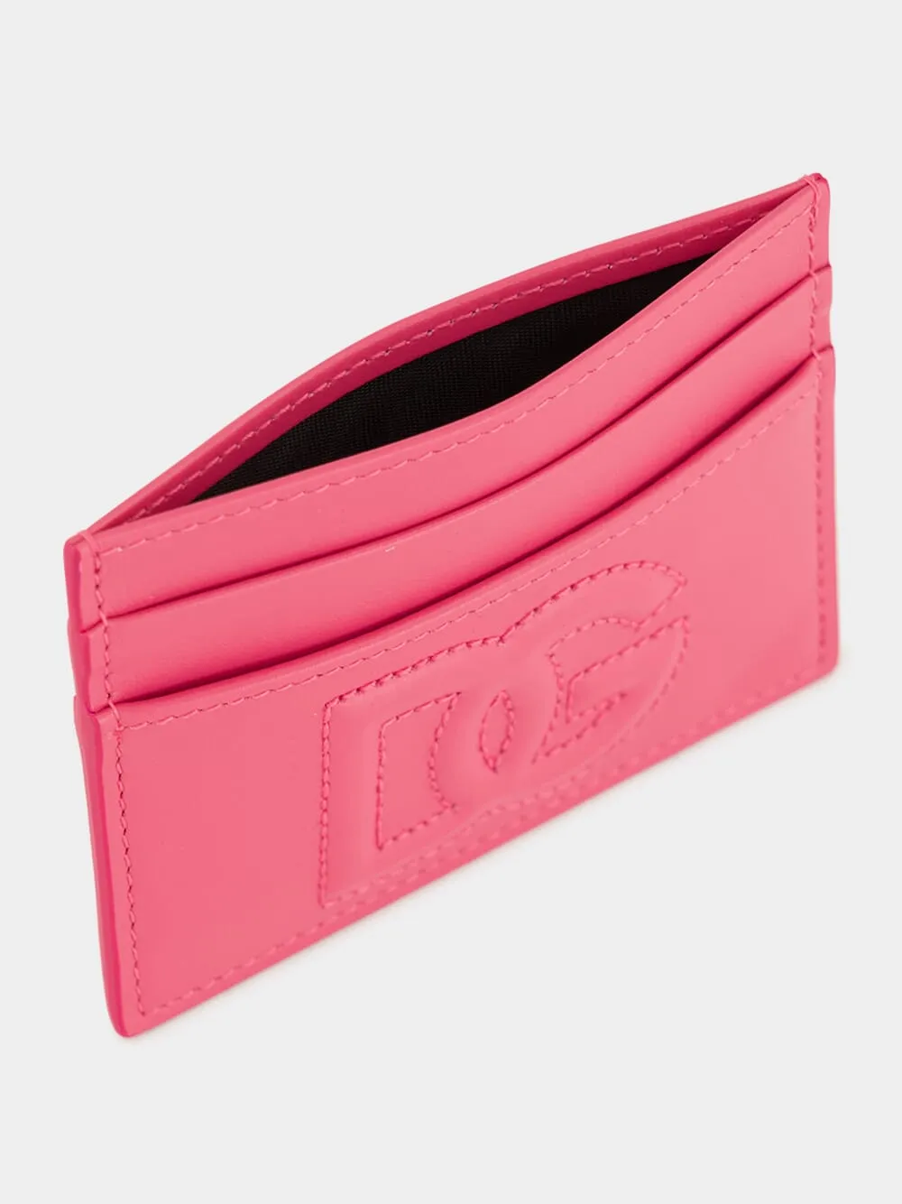 Pink Calfskin DG Logo Card Holder sold by Fashion Clinic product image thumbnail 3