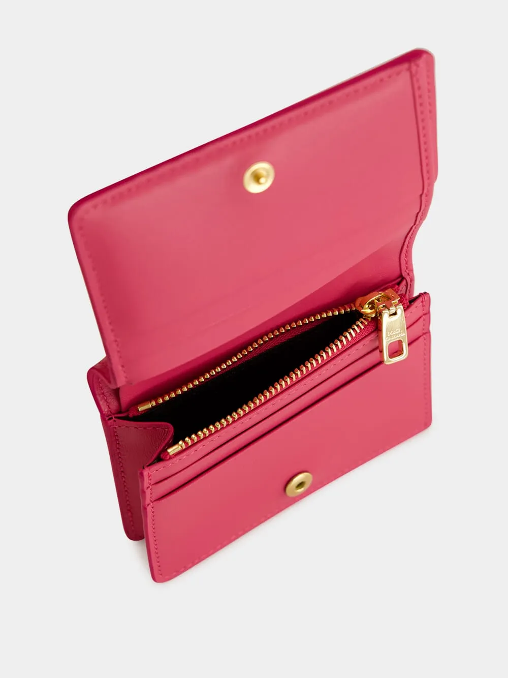 Pink Calfskin DG Logo Compact Wallet sold by Fashion Clinic product image thumbnail 3