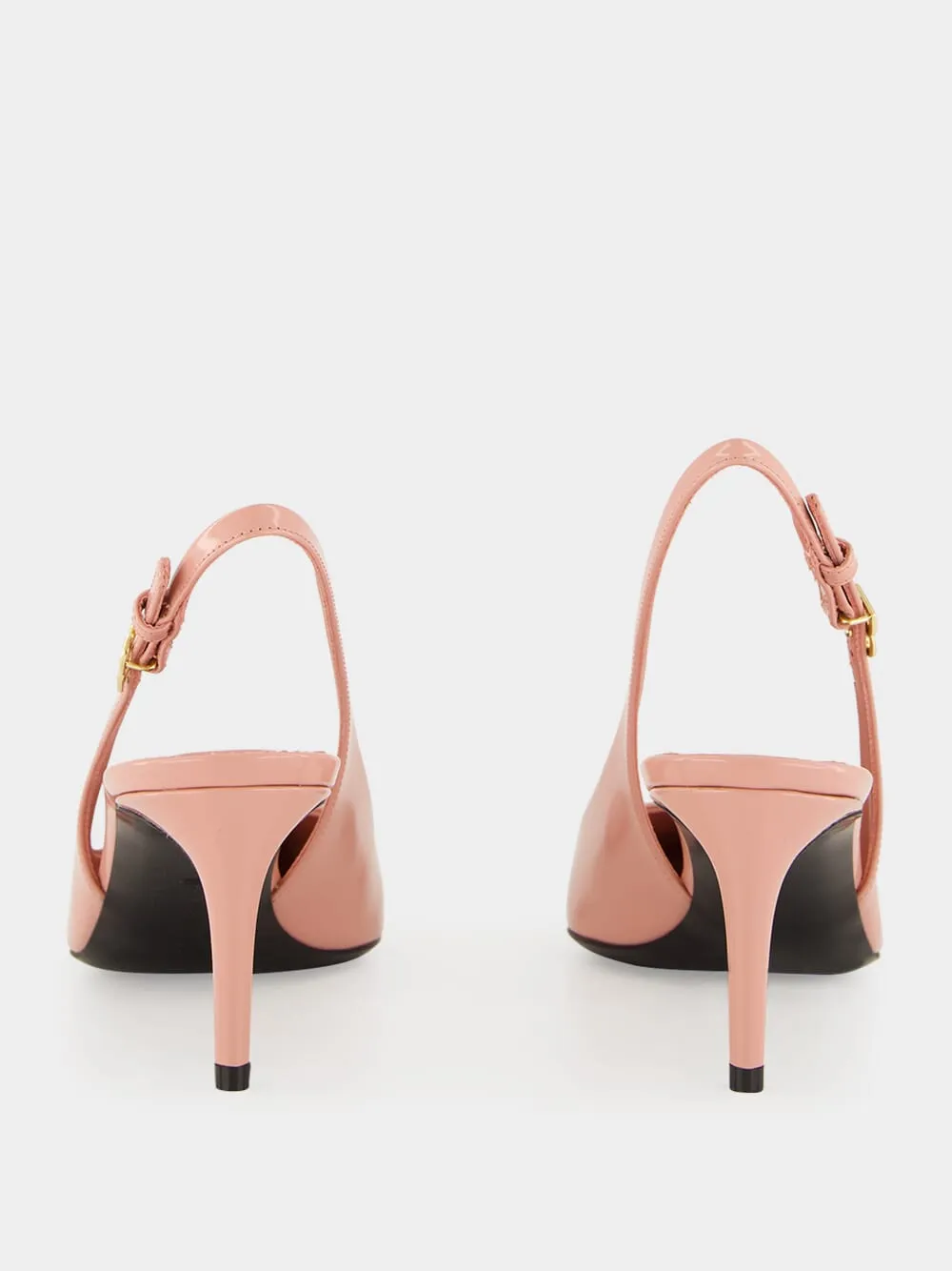 Pink Polished Calfskin Slingbacks sold by Fashion Clinic product image thumbnail 5