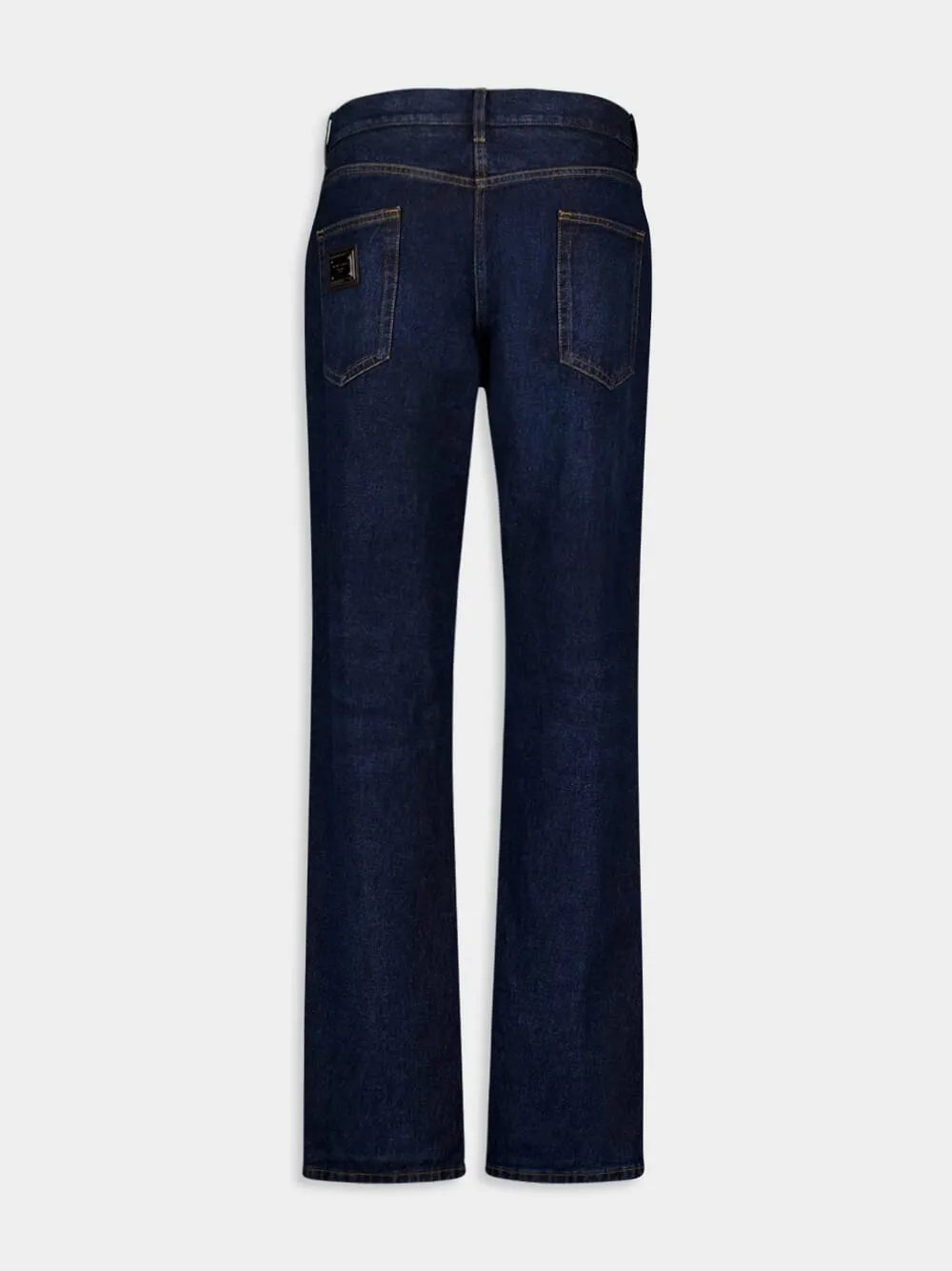 Dark Blue Straight-Fit Jeans sold by Fashion Clinic product image thumbnail 2