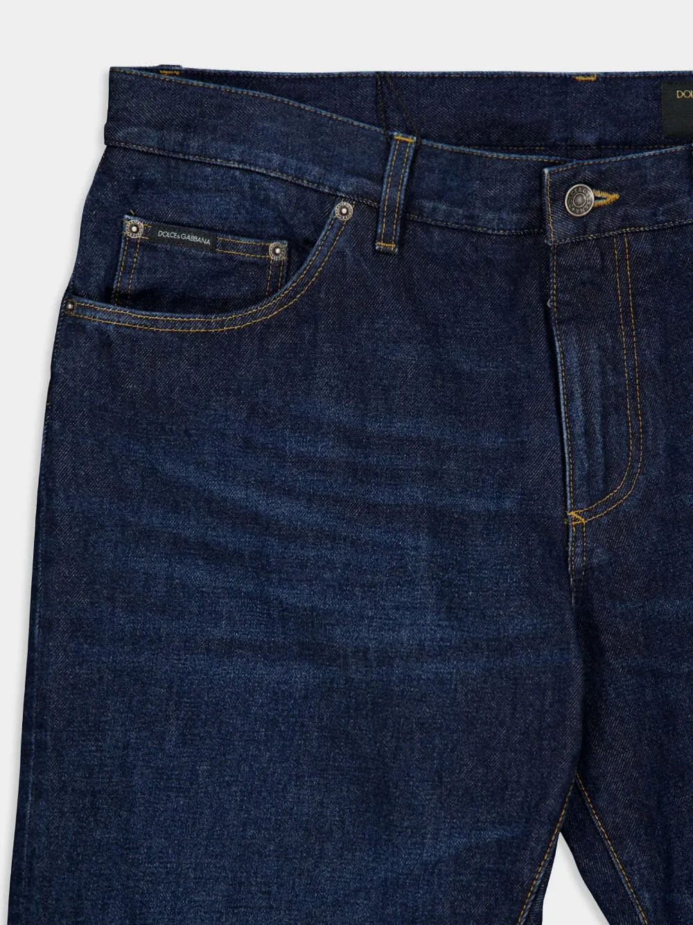 Dark Blue Straight-Fit Jeans sold by Fashion Clinic product image thumbnail 3