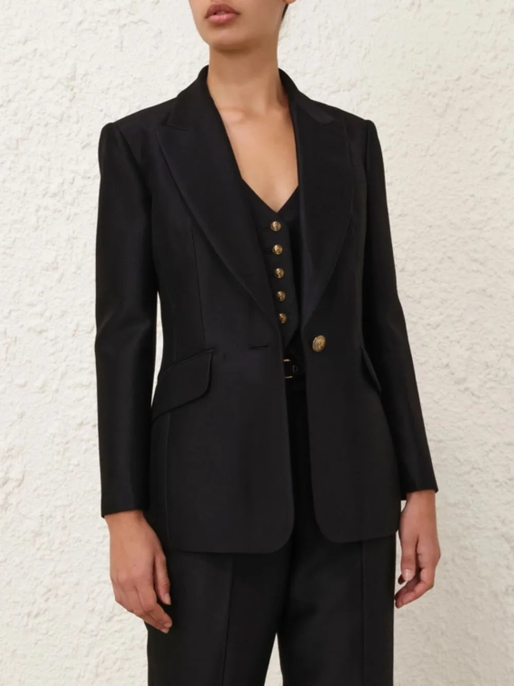 Black Hypnotic Tailored Jacket sold by Fashion Clinic product image thumbnail 2