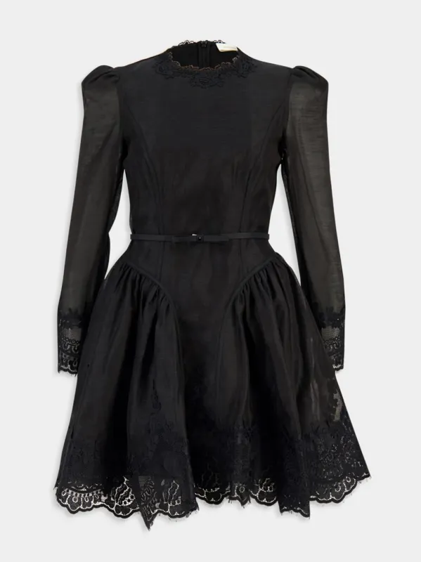 Black Hypnotic Lace Mini Dress sold by Fashion Clinic