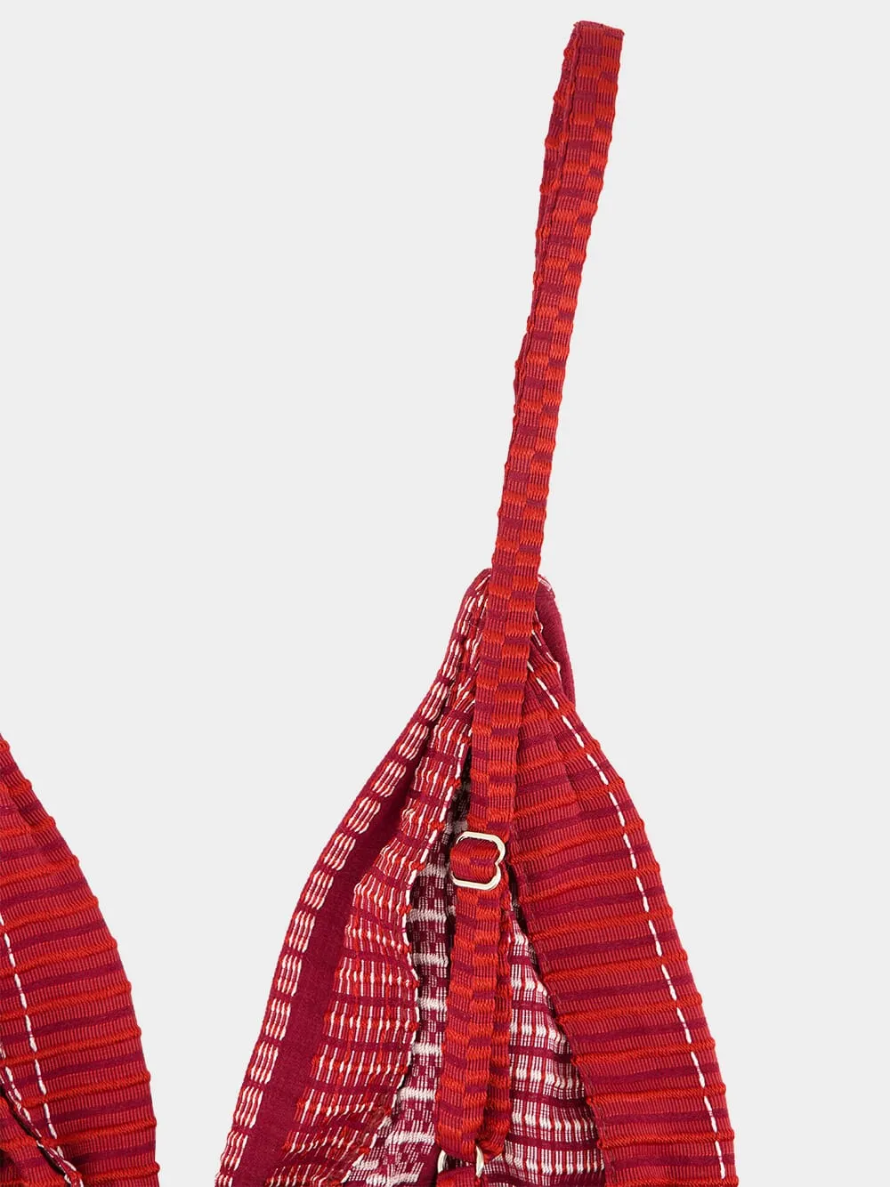 Burgundy Silk Aphrodite Bra sold by Fashion Clinic product image thumbnail 4